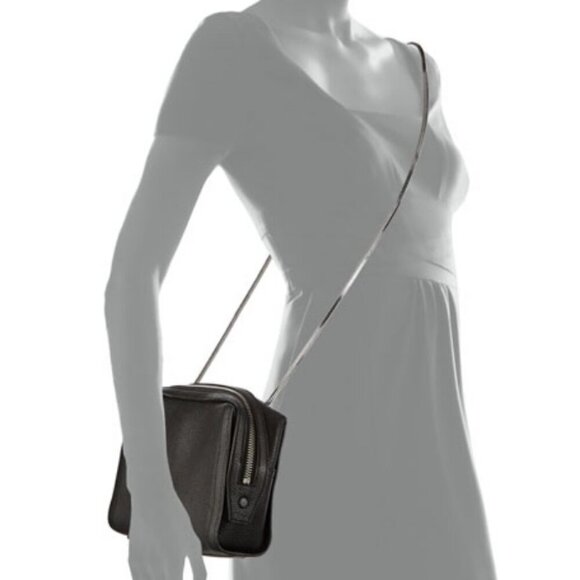 New with Tags 3.1 Philip Lim "Soleil Mini Zip Crossbody", Black Leather Nickel - Picture 10 of 10